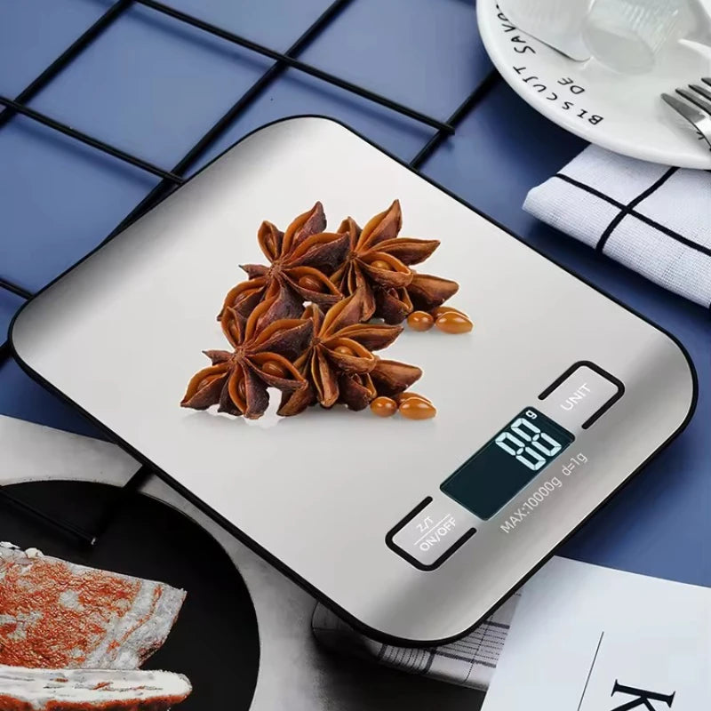 Digital Kitchen Scale LED Display 5kg/1g Stainless Steel Panel Electronic Scales Home Food Snacks Weighing Baking Tool
