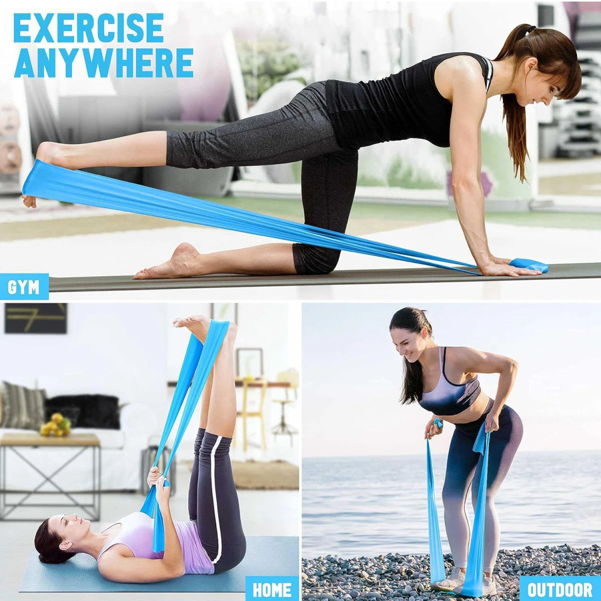 Portable Muscle Stretching Ralaxing Bands Training Resistance Band For Physical Therapy Lower Body Home Strength ElasticExercise