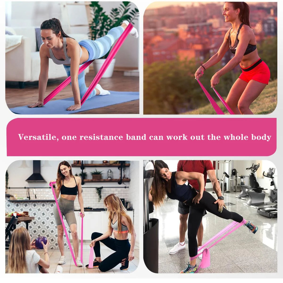 Portable Muscle Stretching Ralaxing Bands Training Resistance Band For Physical Therapy Lower Body Home Strength ElasticExercise