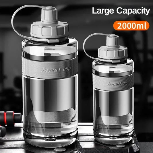 1.5/2 Liter Big Water Bottle with Straw 1.5/2L Large Capacity  Gym Sports Drinking Bottles BPA Free Fitness. great for gym lover